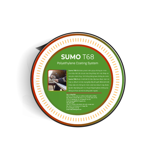 Sumo t68 băng quấn chống ăn mòn cho đường ống thép lớp phủ bề mặt hdpe